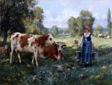 Cow and Woman, unknow artist